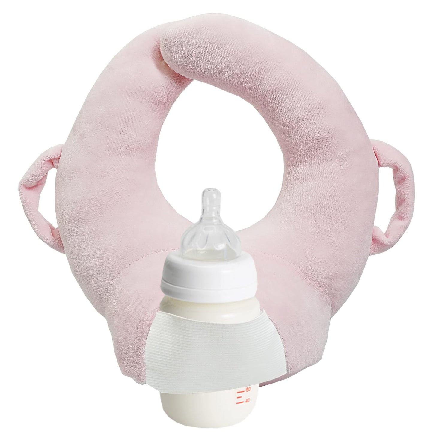 S - SNAIL - OO 12in Baby Bottle Holder Bottle Holder for Baby self Feeding Newborn Bottle Propper for Baby Soft&Skin - Friendly Free moms Hands (Pink) - Snugsy Baby